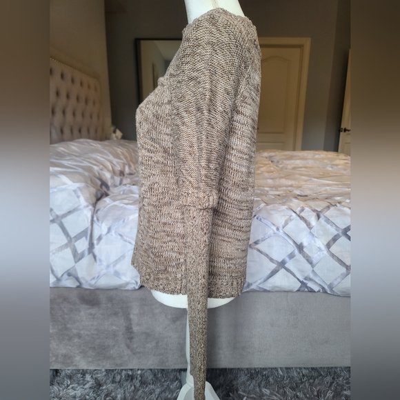 Splendid - Off the shoulder brown pullover knit sweater - Picture 3 of 5